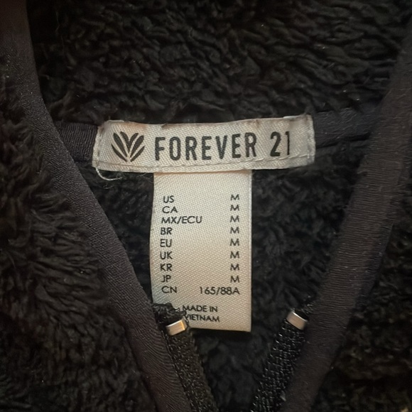 Forever 21 quarter zip Sherpa hoodie size medium - Picture 4 of 7